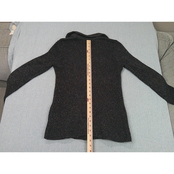 Peruvian Connection Sweater Button Cardigan Women's Black Pima Cotton Small - Picture 7 of 9